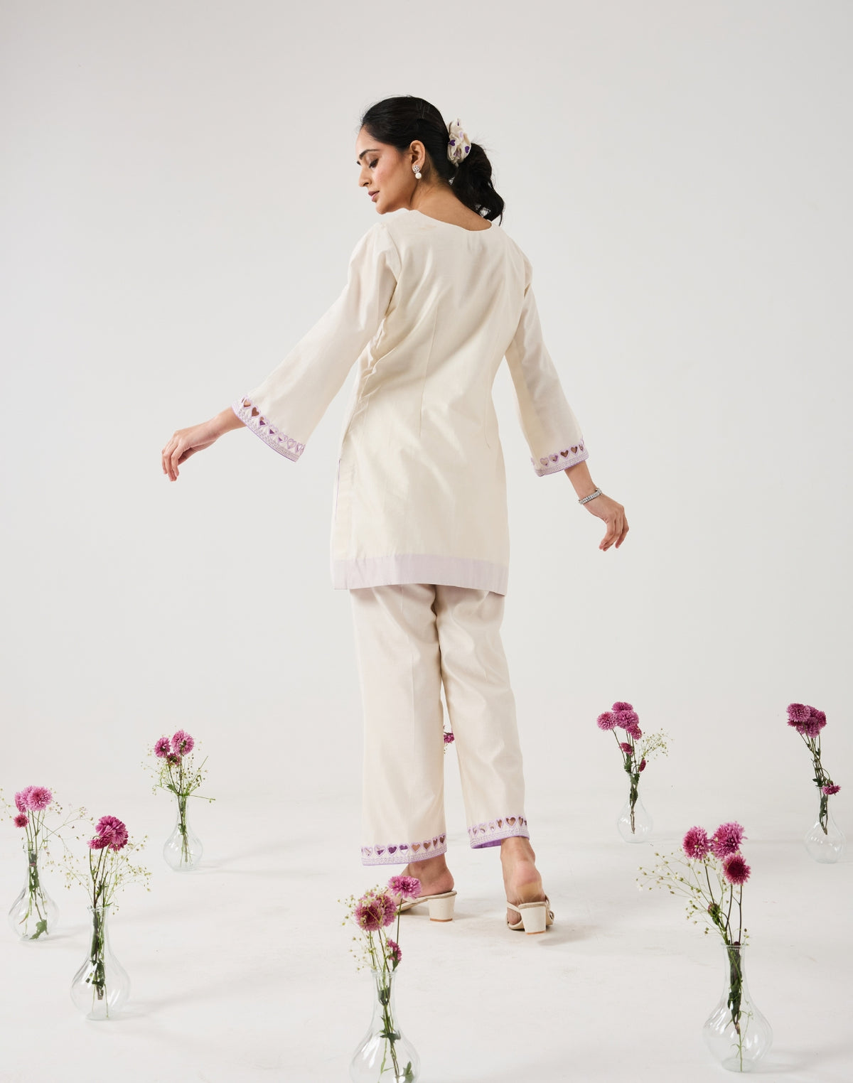 Dilzaah Co ord set with Cut Heart work
