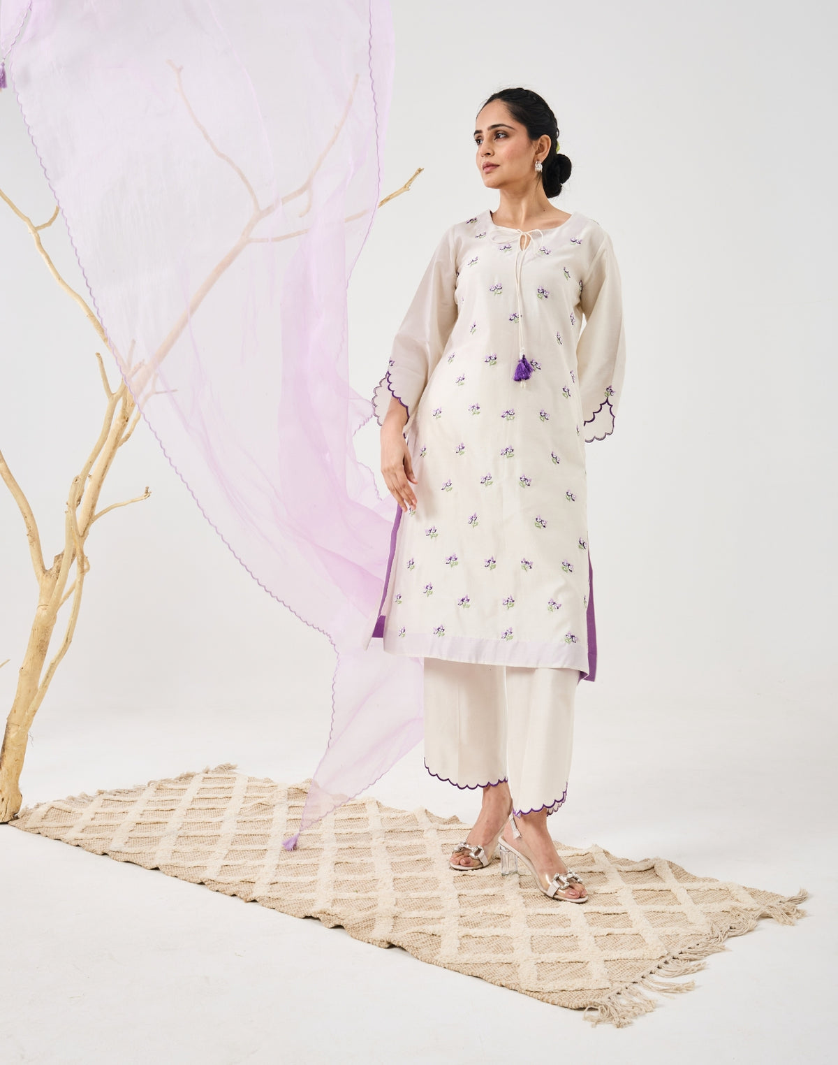 Dilzaah Flower Aline suit