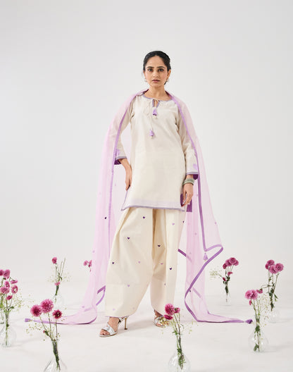 Dilzaah Farshi Salwar set with Solid Heart Embroidery