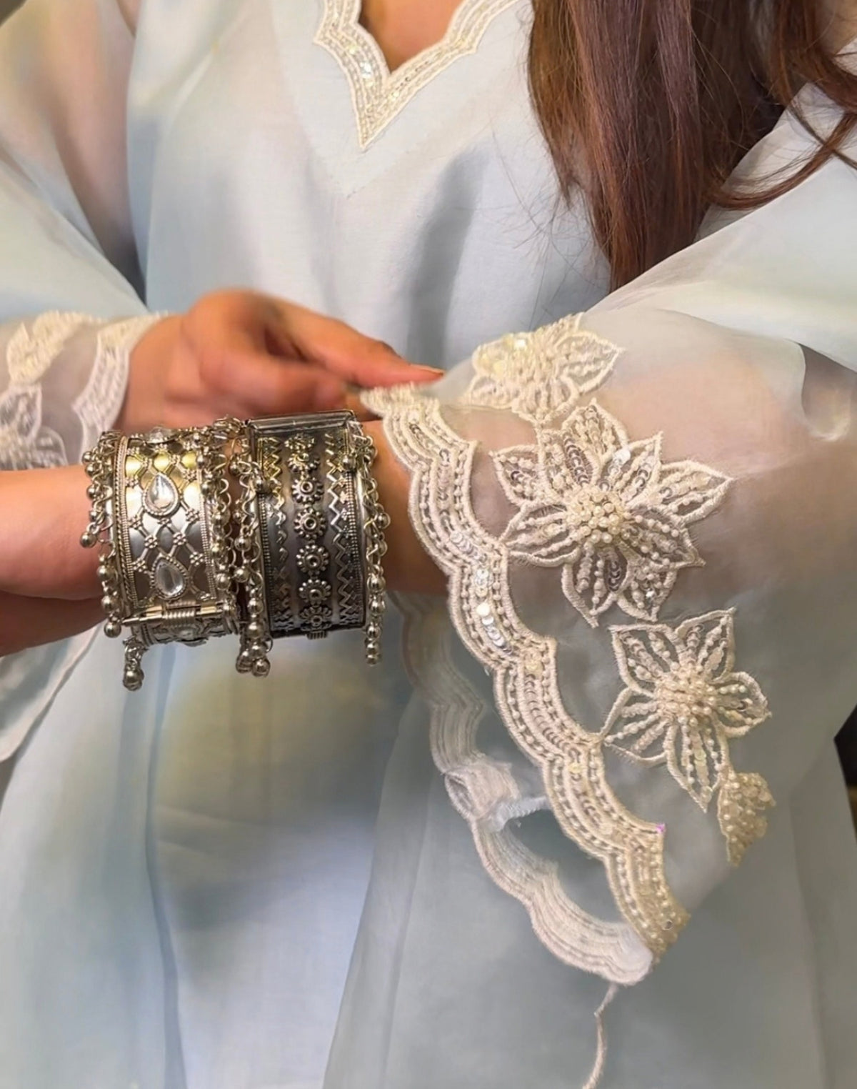 Bandhan Organza sleeve suit set
