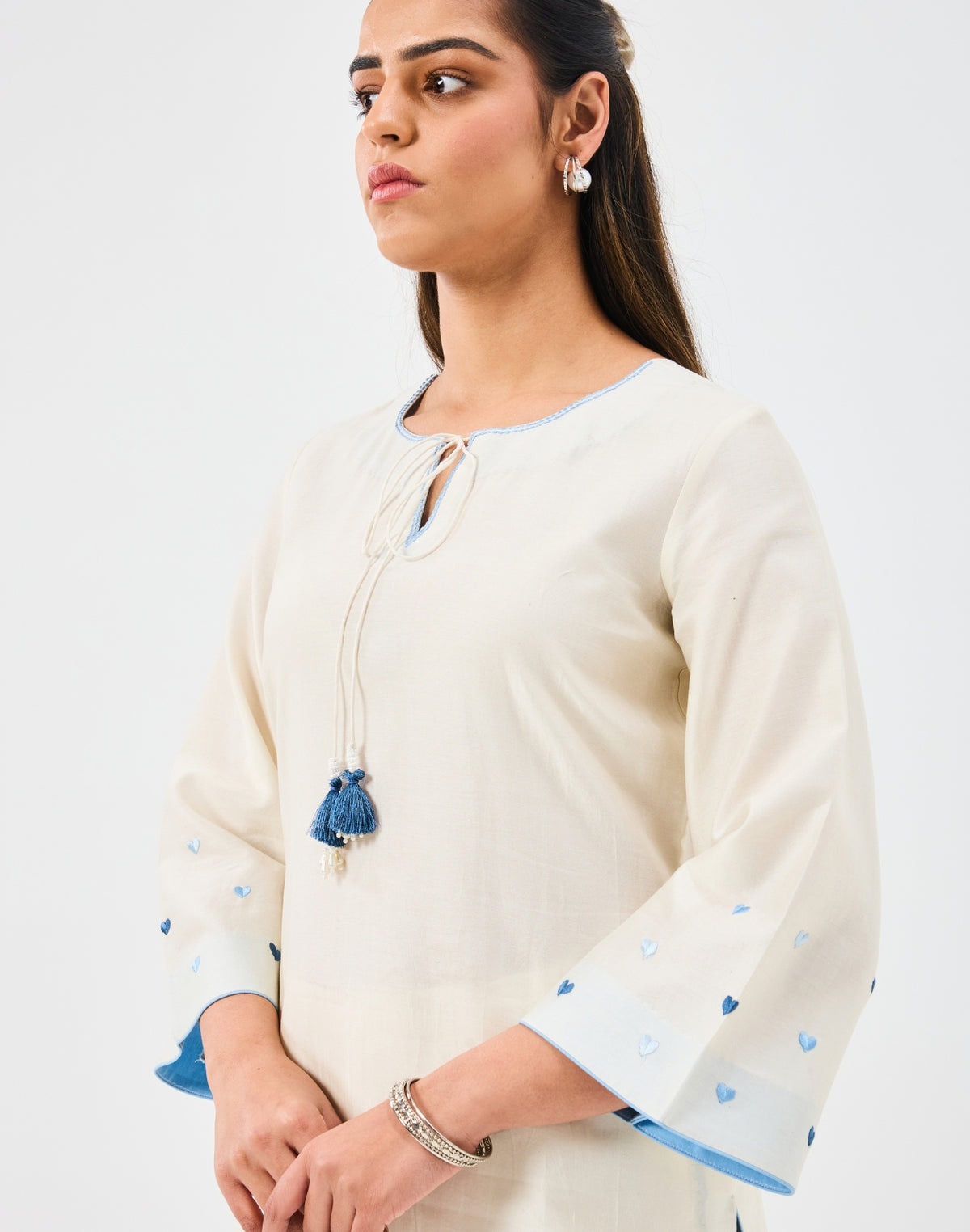Dilzaah co ord set with Solid Heart Embroidery