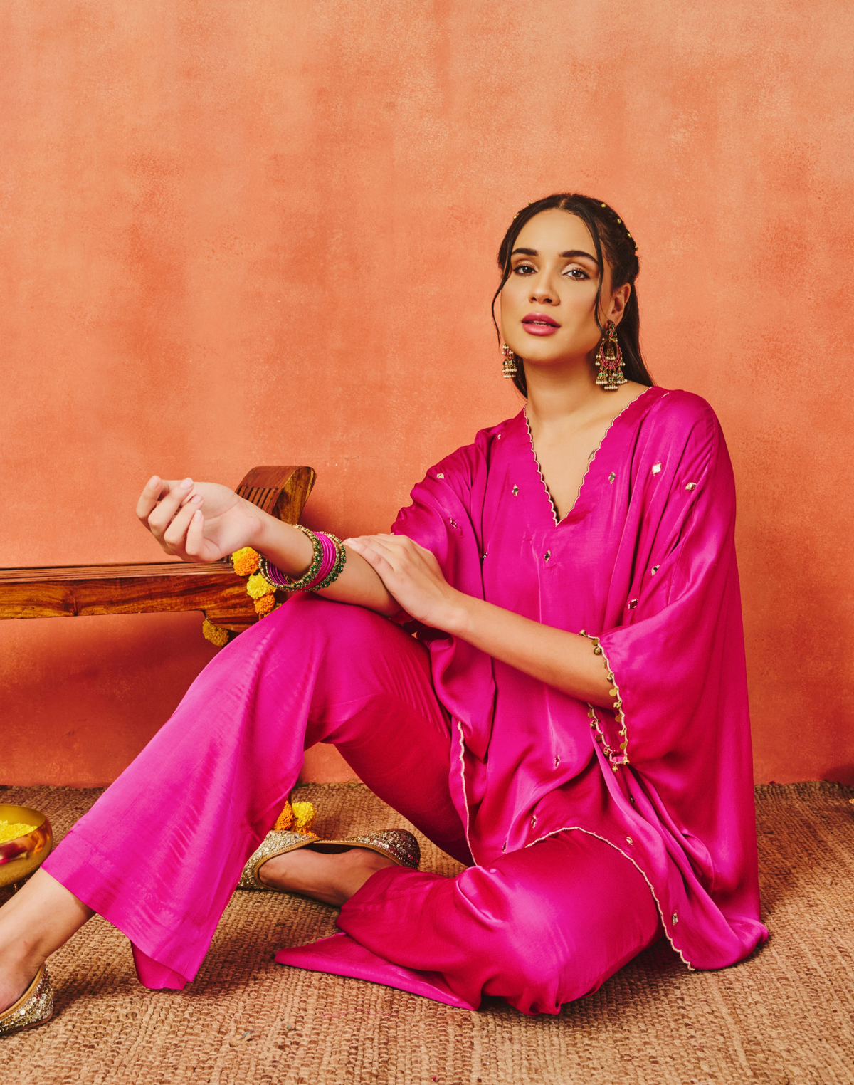 Noorani Mirror Kaftan Set