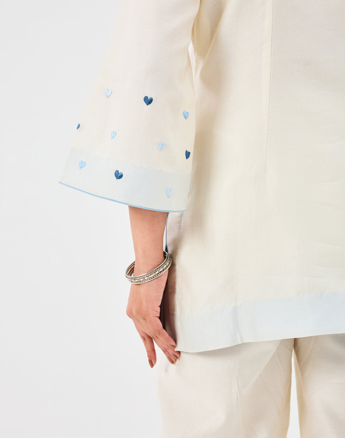 Dilzaah co ord set with Solid Heart Embroidery