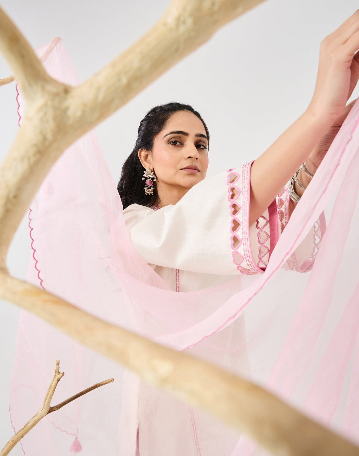 Dilzaah Aline Suit with Cut Heart work
