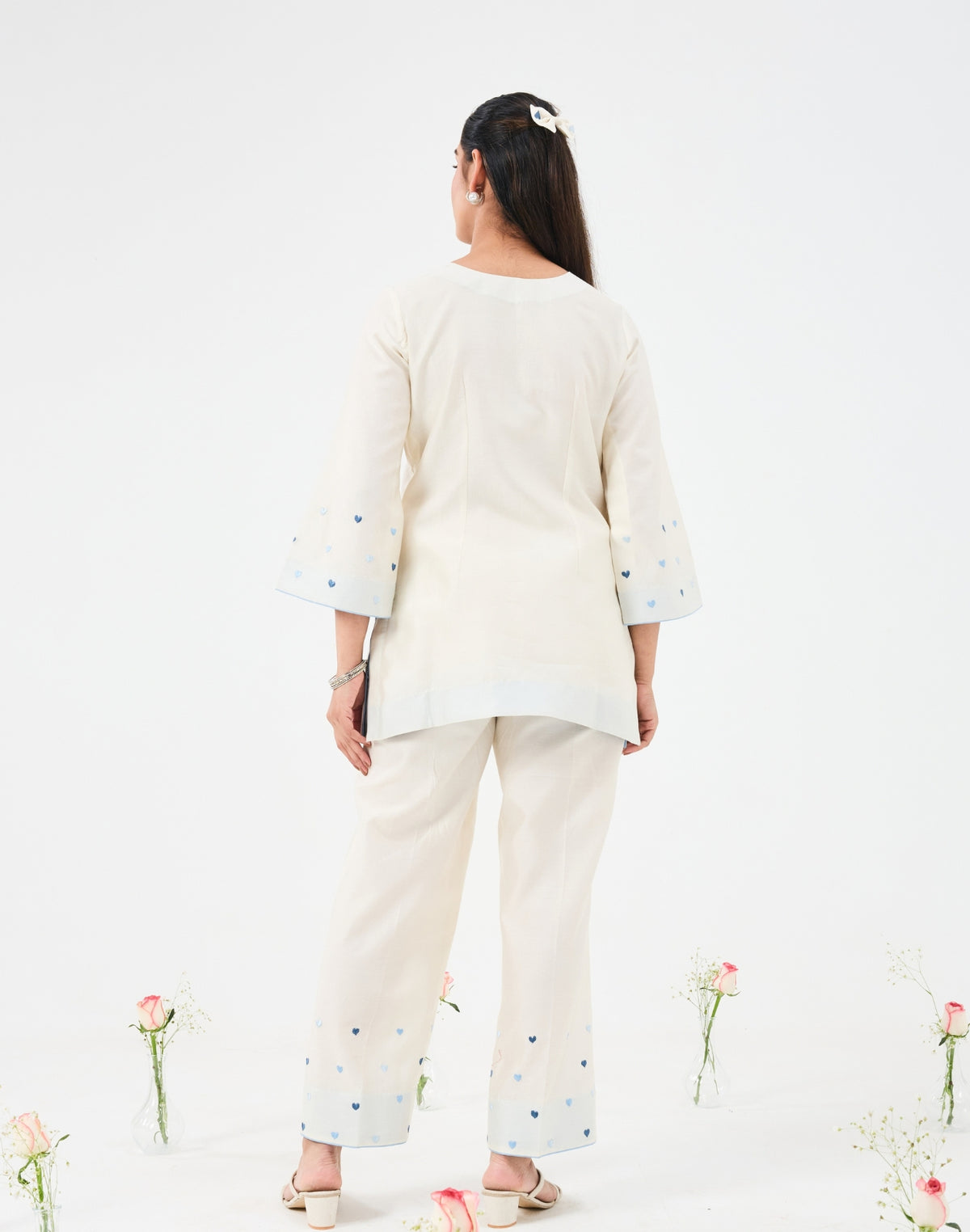Dilzaah co ord set with Solid Heart Embroidery