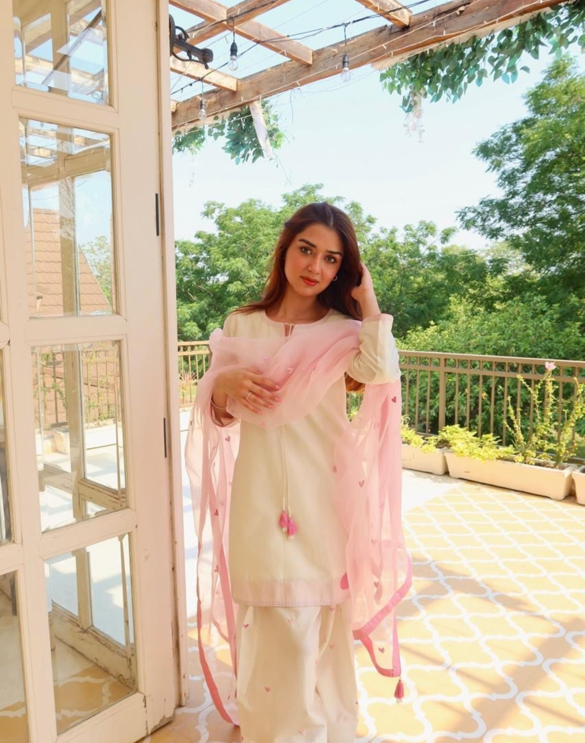 Dilzaah Farshi Salwar set with Solid Heart Embroidery