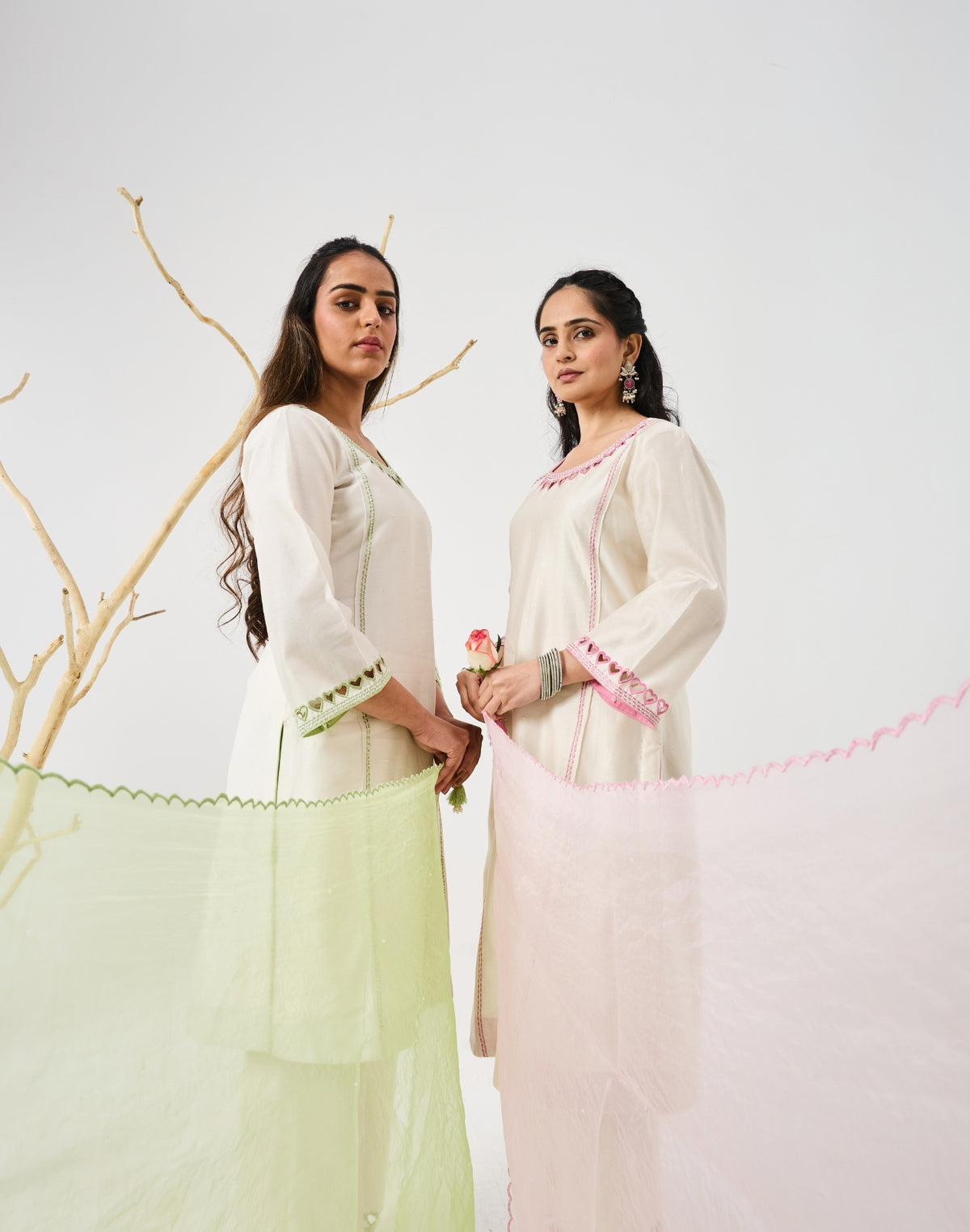 Dilzaah Aline Suit with Cut Heart work
