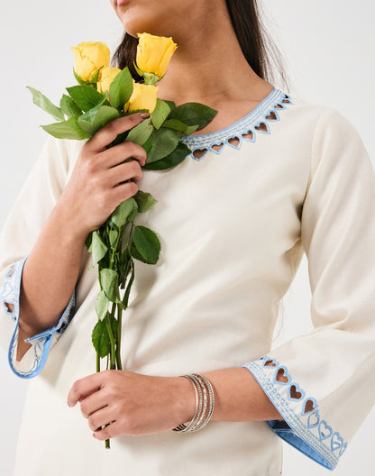 Dilzaah Co ord set with Cut Heart work