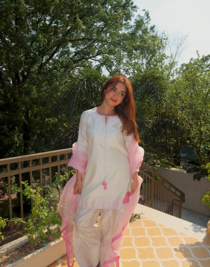 Dilzaah Farshi Salwar set with Solid Heart Embroidery